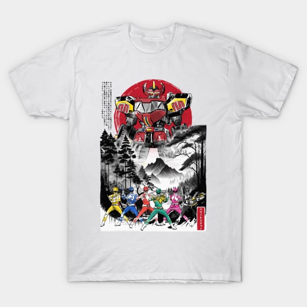 Rangers in Japan sumi-e T-Shirt by DrMonekers